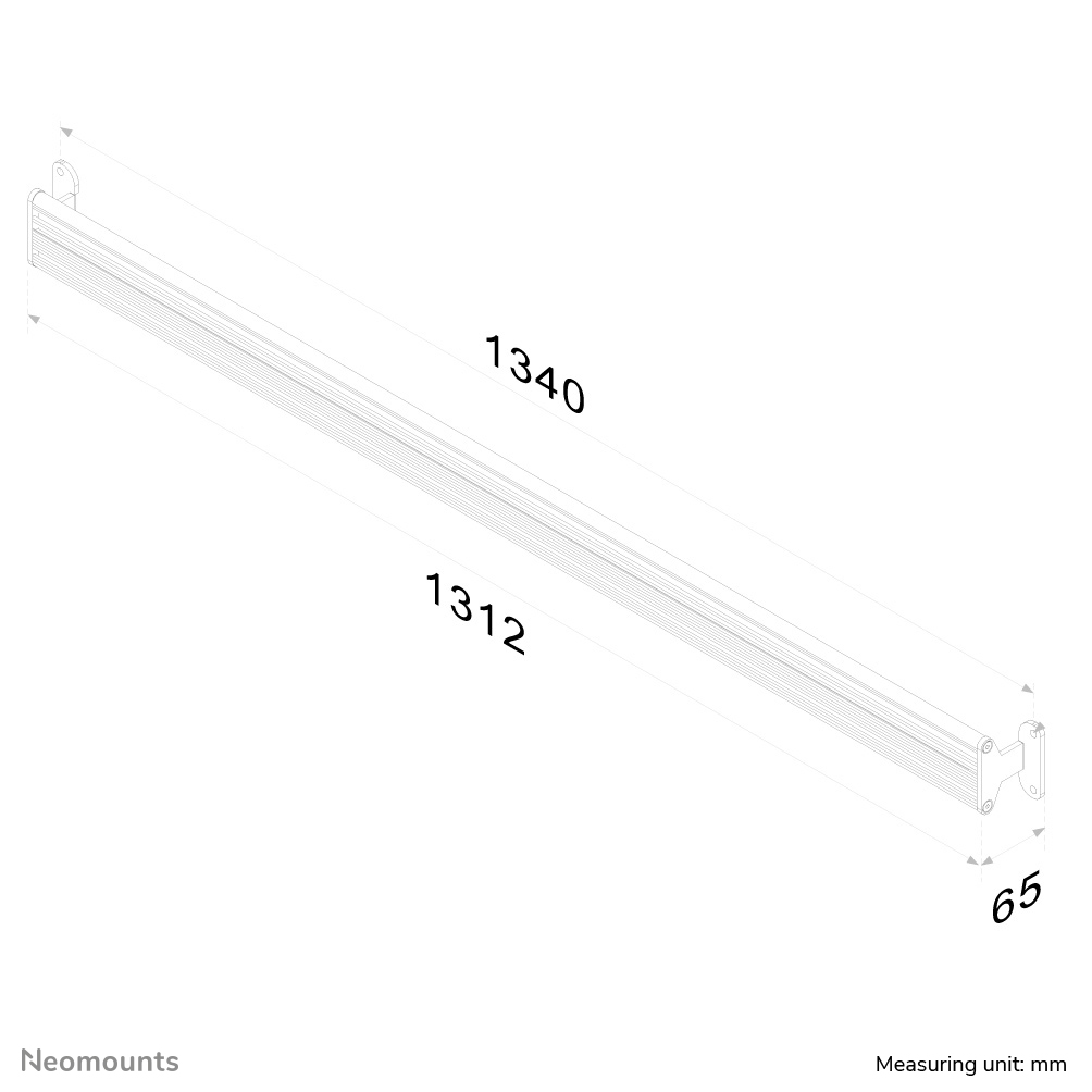 Neomounts FPMA-WTB100 Carril para soporte de pared multi pantalla 10-24"